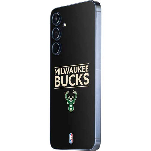 NBA Milwaukee Bucks Standard - Black Galaxy A35 5G Skin